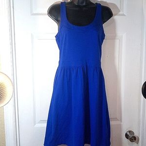 CYNTHIA ROWLEY WOMENS ROYAL BLUE DRESS. FIT AND FLARE SZ S.